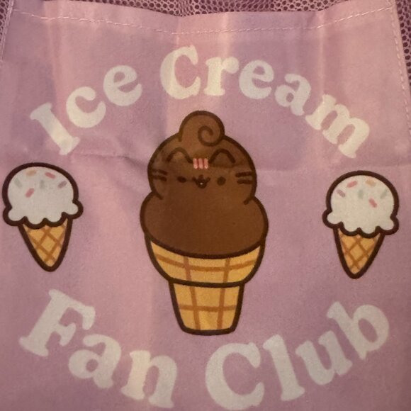 Pusheen Box exclusive ice cream fan club mesh purple beach tote bag NWT - Picture 4 of 8